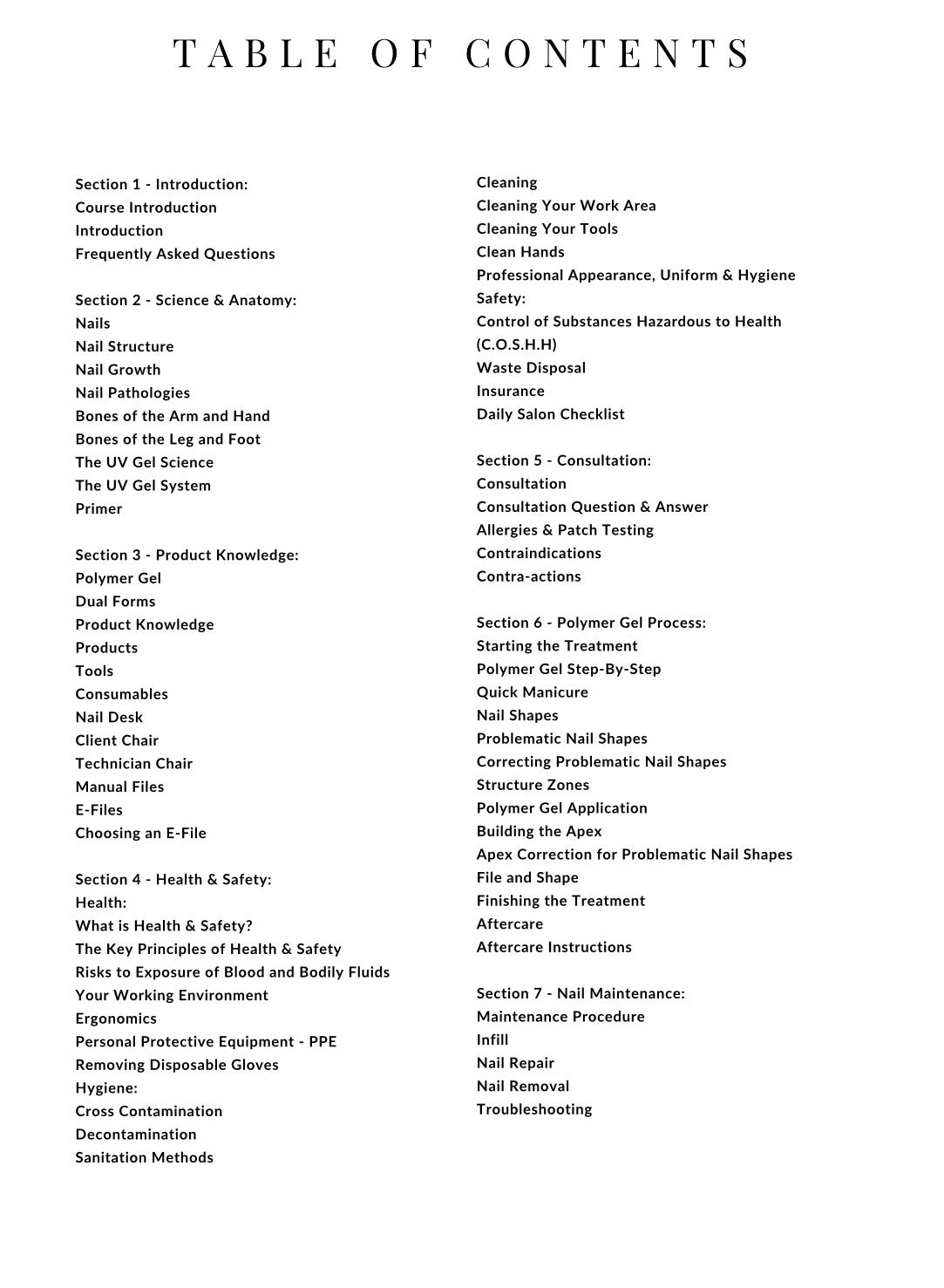 Polymer Gel Nails Training Manual